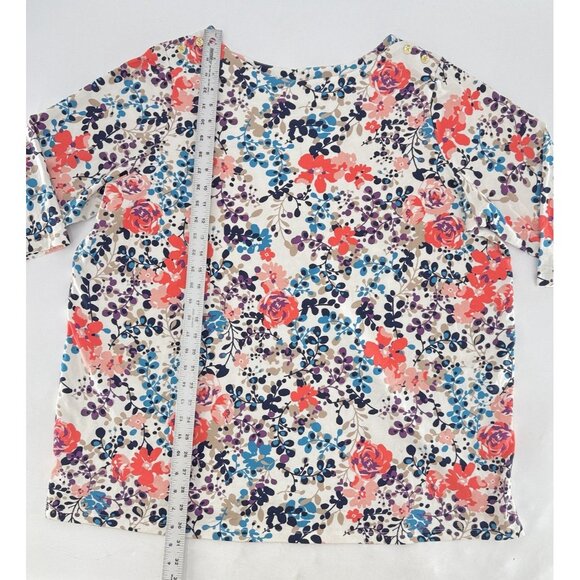 Jessica London Plus Size Floral Tunic‎ Blouse Top Size 22/24 Boho Preppy Office - Picture 8 of 9